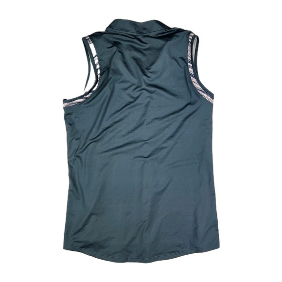 Adidas Top‎ Womens Size Large Ultimate365 Printed Sleeveless Polo SPF50 Golf New - Picture 2 of 10